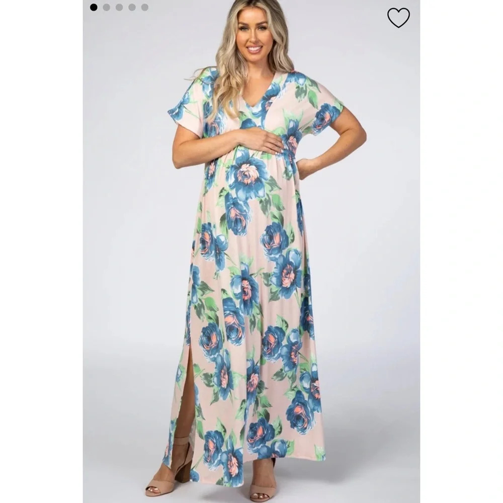 New*‎ Pinkblush Floral Maxi Maternity Dress